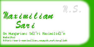 maximilian sari business card